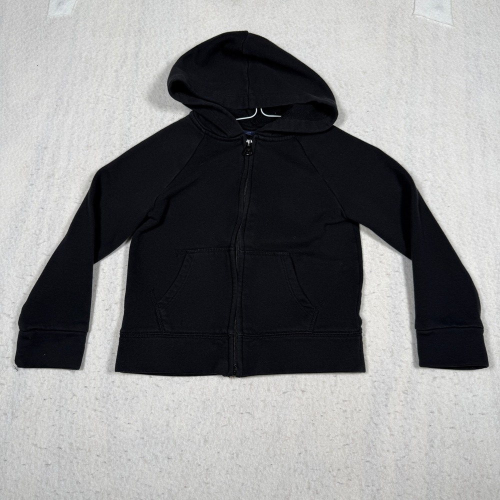 The Childrens Place Kids Black Full Zip Fleece Hoodie Sweatshirt Size 5/6